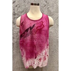 Fox Racing Tank Top XXL Pink Tie Dye Logo Graphic Vintage Y2K Motocross